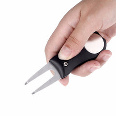 Portable Practical Black Golf Green Divot Repair Switchblade  Pitch Mark Golfer Kit Portable Godft Tool Newest