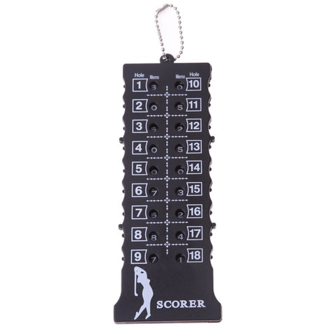 NEW 18 Hole Golf Stroke Putt Score Card Counter Golf Score Indicator with Key Chain