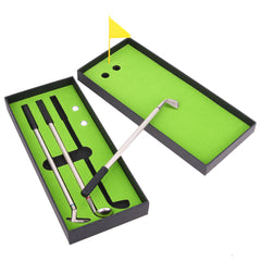 1 Set Golf Accessories 3pcs Golf Clubs Models Ballpoint Pens 2 Balls Flag Putter Kit Set Gift Golf Training Aids With Box