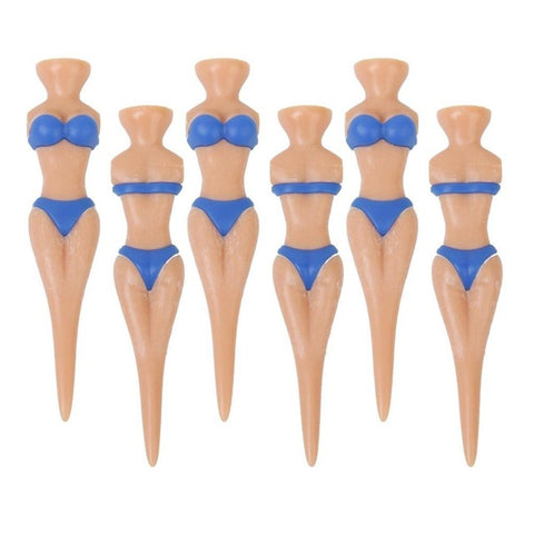 6pcs Novelty Bikini Lady Golf Tees Divot Tools